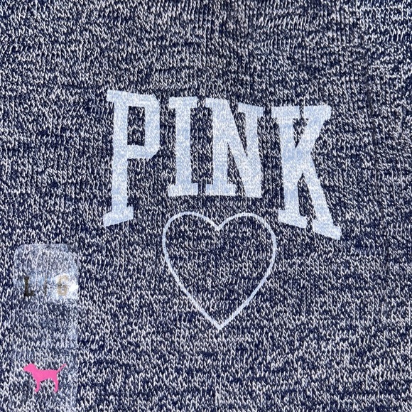 Victoria’s Secret PINK Heather Navy Terry Hoodie and Sweatpants Set - Picture 10 of 14